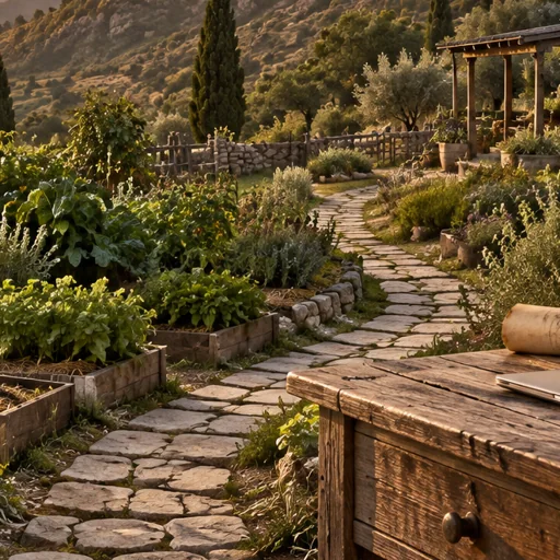 The Narrow Road garden path logo